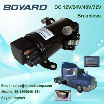 R134A boyard 12v 24v brushless dc compressor de ar condicionado substituir matsushita compressor para condicionador de ar de cabine